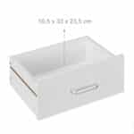 Noptiera cu sertar si raft, MDF, alb, 41,5 x 39 x 31 cm - imagine 6