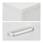 Noptiera cu sertar si raft, MDF, alb, 41,5 x 39 x 31 cm - imagine 9