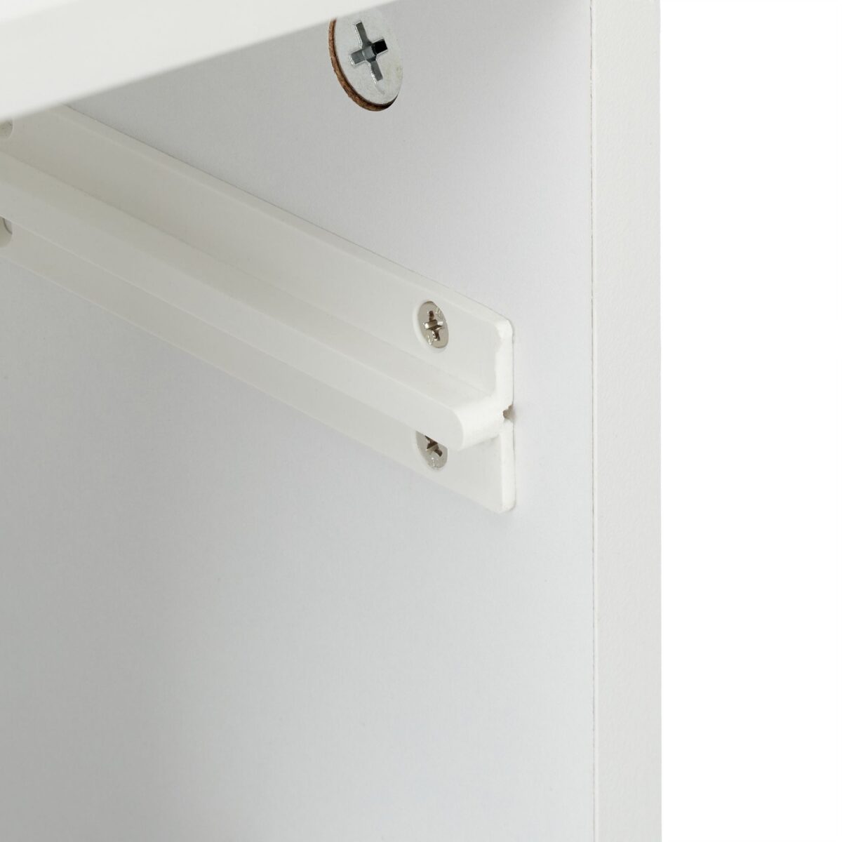 Noptiera cu sertar si raft, MDF, alb, 41,5 x 39 x 31 cm - imagine 10