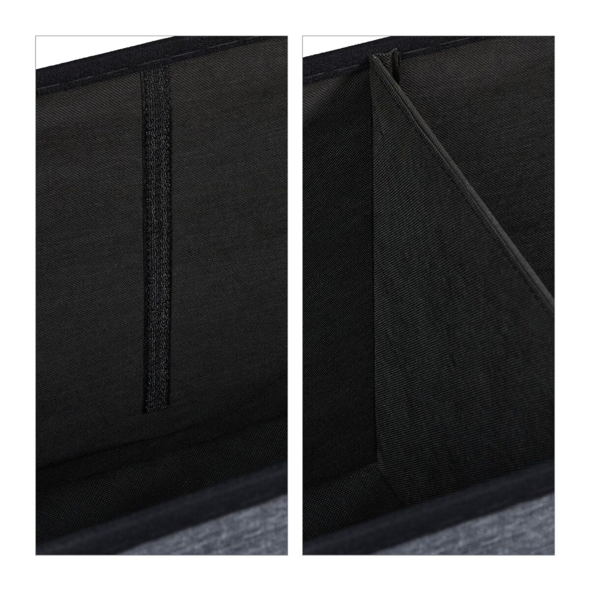 Taburet cu spatiu depozitare, pliabil, antracit, 38,5 x 76 x 37 cm - imagine 7