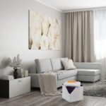 Taburet cu spatiu depozitare, aspect catifea, maro, 38 x 38 x 38 cm - imagine 5