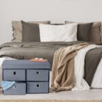 Banca tip taburet, 4 sertare pentru depozitare, gri, Relaxdays, 39 x 75,5 x 37 cm - imagine 2