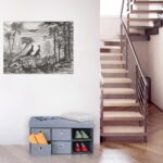 Taburet multifunctional Gri, 6 sertare, pentru depozitare, gri, 39 x 76 x 38 cm - imagine 3