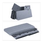 Taburet multifunctional Gri, 6 sertare, pentru depozitare, gri, 39 x 76 x 38 cm - imagine 8