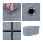 Taburet multifunctional Gri, 6 sertare, pentru depozitare, gri, 39 x 76 x 38 cm - imagine 9