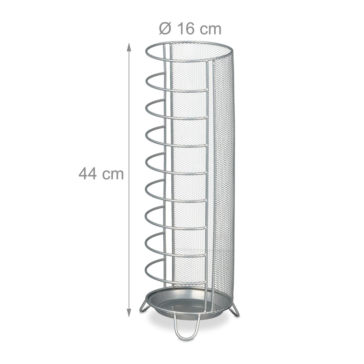 Suport metalic pentru umbrele, rotund, gri, 44 x 16 cm - imagine 4