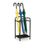 Suport umbrele, 9 compartimente, tava scurgere apa, 53,5 x 29,5 x 27 cm