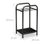 Suport umbrele, 9 compartimente, tava scurgere apa, 53,5 x 29,5 x 27 cm - imagine 4
