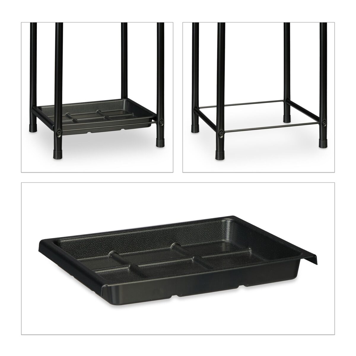 Suport umbrele, 9 compartimente, tava scurgere apa, 53,5 x 29,5 x 27 cm - imagine 6