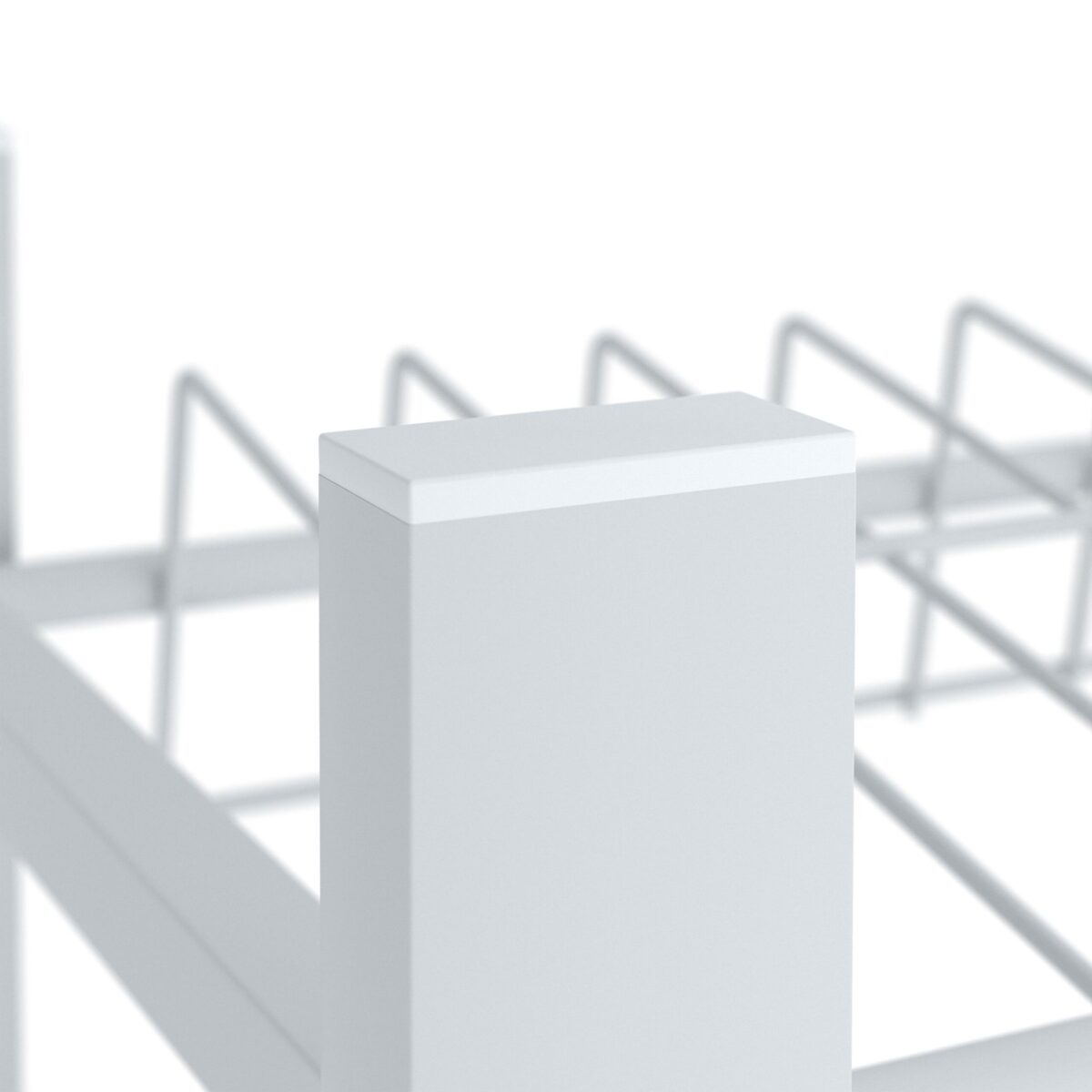Pantofar cu bancuta, tapitat, structura metalica, 2 nivele, alb/gri, 50,5 x 82 x 33 cm - imagine 6
