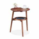 Masuta de cafea rotunda, decorativa si eleganta, maro, 60 x 47 x 40 cm