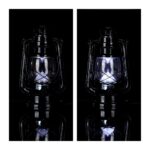 Felinar decorativ, pe baterii, interior - exterior, negru, Relaxdays - imagine 6