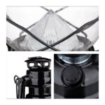 Felinar decorativ, pe baterii, interior - exterior, negru, Relaxdays - imagine 9