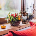 Felinar decorativ, pe baterii, interior - exterior, bronz, Relaxdays - imagine 4