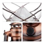 Felinar decorativ, pe baterii, interior - exterior, bronz, Relaxdays - imagine 2