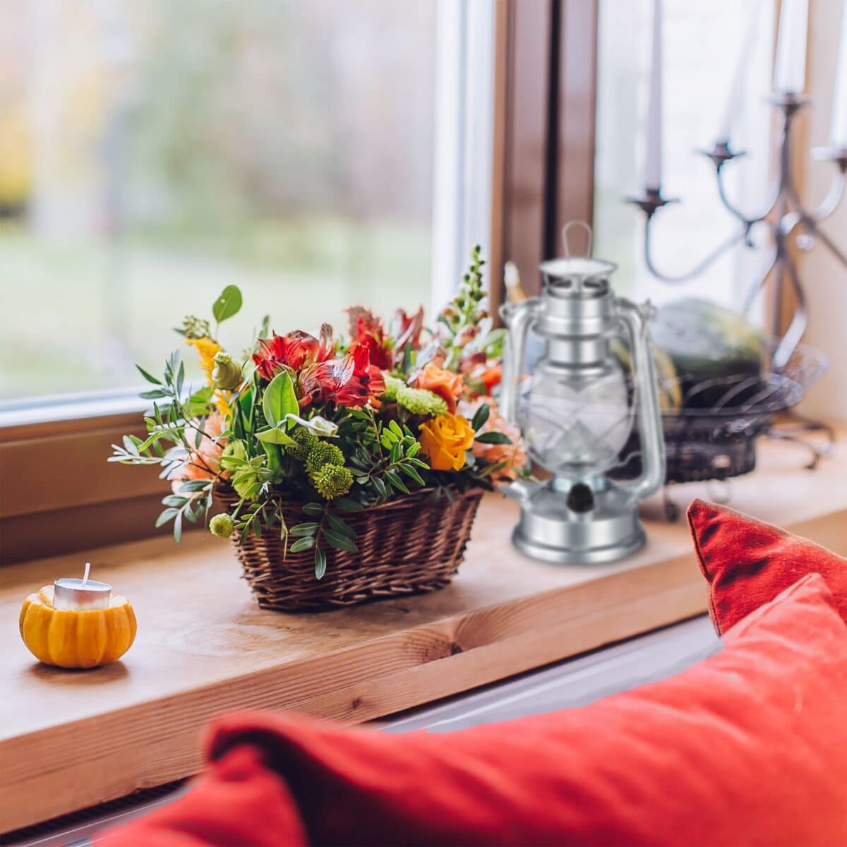 Felinar decorativ, pe baterii, interior - exterior, gri, Relaxdays - imagine 2
