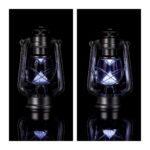 Felinar decorativ, pe baterii, interior - exterior, gri, Relaxdays - imagine 5