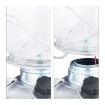 Felinar decorativ, pe baterii, interior - exterior, gri, Relaxdays - imagine 6