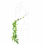Arcada metalica de gradina pentru flori cataratoare, alb, 120 x 40 cm, Relaxdays