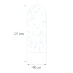 Arcada metalica de gradina pentru flori cataratoare, alb, 120 x 40 cm, Relaxdays - imagine 5