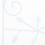 Arcada metalica de gradina pentru flori cataratoare, alb, 120 x 40 cm, Relaxdays - imagine 2