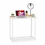 Birou pliabil, design modern, alb, 74,5 x 80 x 45 cm