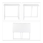 Birou pliabil, design modern, alb, 74,5 x 80 x 45 cm - imagine 6