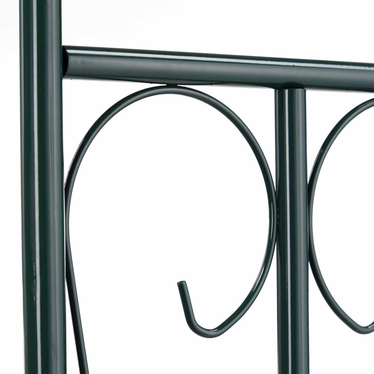 Arcada metalica pentru flori cataratoare, Relaxdays, verde, 270 x 144 x 60 cm - imagine 6