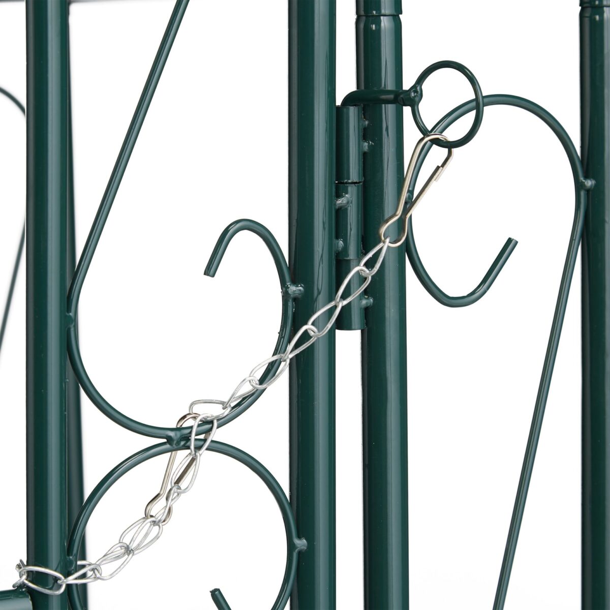 Arcada metalica pentru flori cataratoare, Relaxdays, verde inchis, 215 x 115 x 43 cm - imagine 9