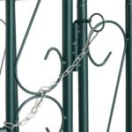 Arcada metalica pentru flori cataratoare, Relaxdays, verde inchis, 215 x 115 x 43 cm - imagine 9