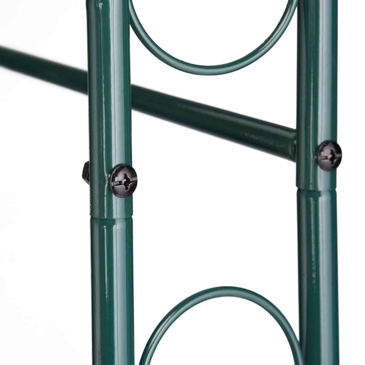 Arcada metalica pentru flori cataratoare, Relaxdays, verde inchis, 215 x 115 x 43 cm - imagine 8