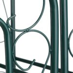 Arcada metalica pentru flori cataratoare, Relaxdays, verde inchis, 215 x 115 x 43 cm - imagine 7