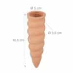 Set 4 conuri mici, de lut, pentru irigatii plante, 16,5 x 5 cm, natur - imagine 4