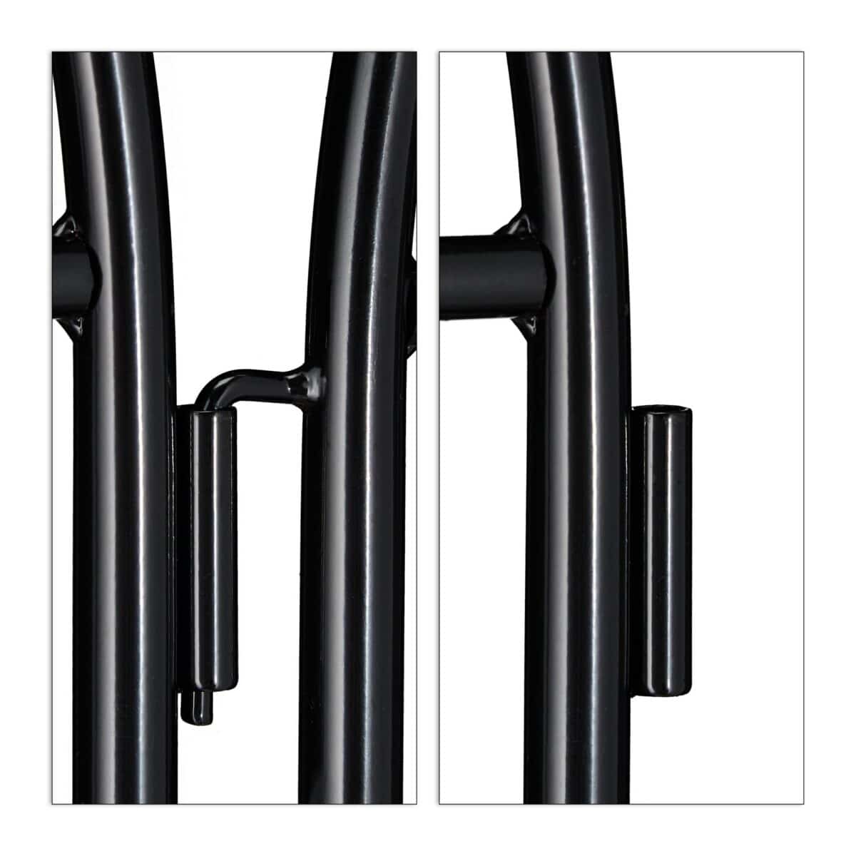 Set 2 arcade metalice Relaxdays, pentru flori cataratoare, negru, 220x50 cm - imagine 7