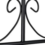 Set 2 arcade metalice Relaxdays, pentru flori cataratoare, negru, 220x50 cm - imagine 6