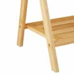 Suport prosoape cu raft, din bambus, 87 x 58,5 x 36 cm, natur - imagine 6