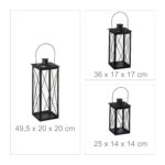 Set 3 felinare, dimensiuni diferite, interior-exterior, Relaxdays - imagine 5