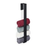 Suport prosoape metalic, negru, 45 x 4 x 6 cm