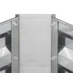 Gard decorativ pentru flori, pat gradina, fier galvanizat, argintiu, 30 x 120 x 90 cm - imagine 5