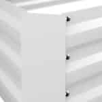 Gard decorativ pentru flori, pat gradina, fier galvanizat, alb, 30 x 120 x 90 cm - imagine 5