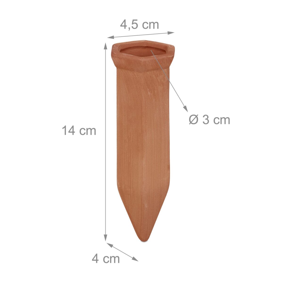 Set 4 conuri, de lut, pentru irigatii plante, 14 x 4,5 x 4 cm - imagine 2