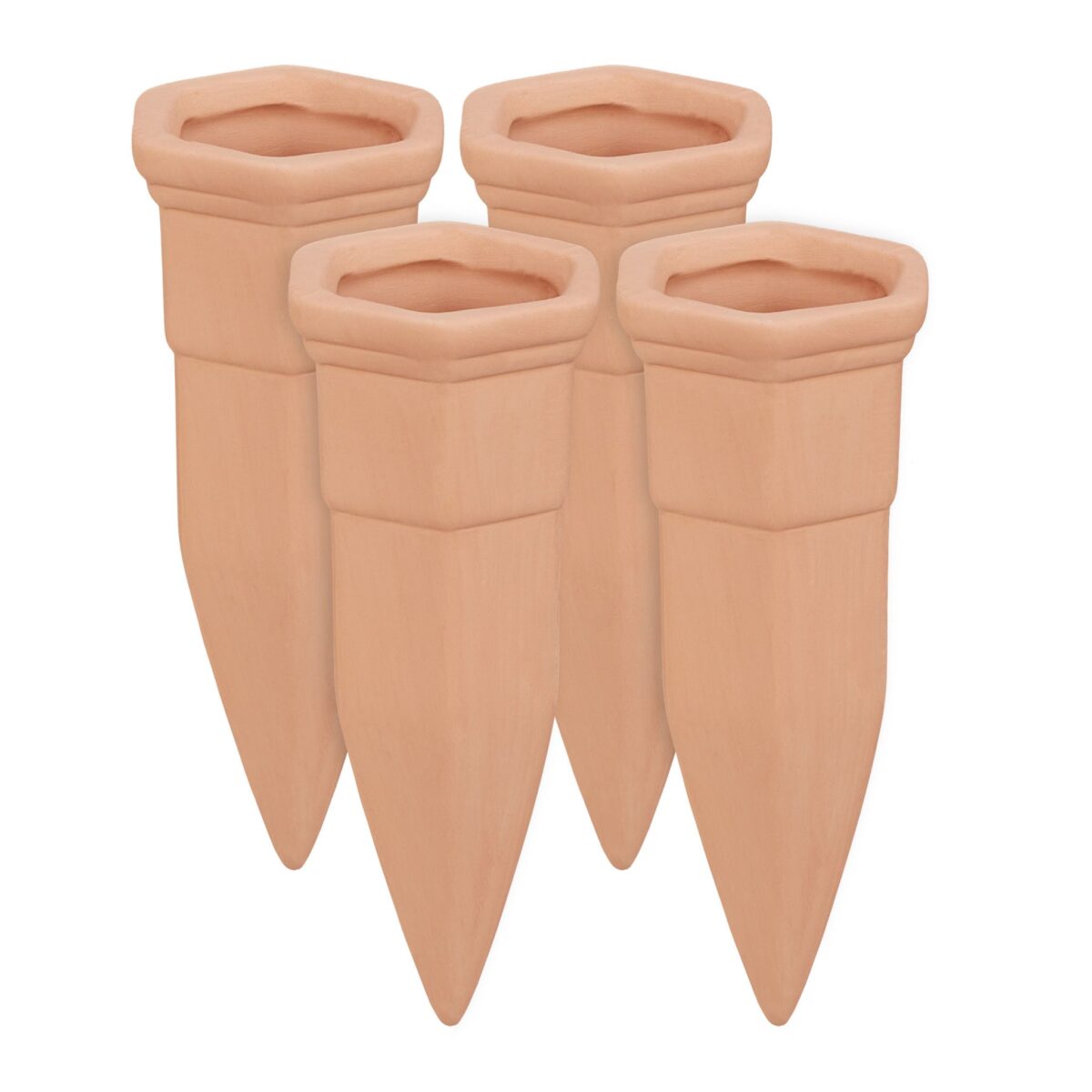 Set 4 conuri, de lut, pentru irigatii plante, 12,5 x 5 x 4,5 cm - imagine 2