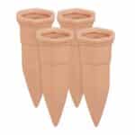 Set 4 conuri, de lut, pentru irigatii plante, 12,5 x 5 x 4,5 cm