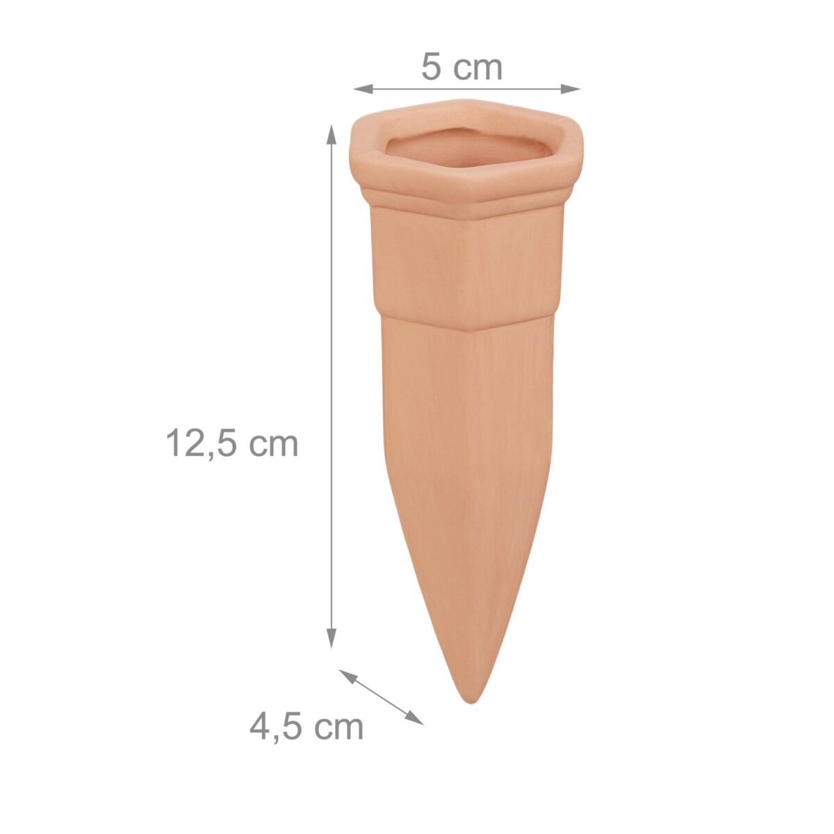 Set 4 conuri, de lut, pentru irigatii plante, 12,5 x 5 x 4,5 cm - imagine 5