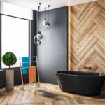 Suport prosoape, din otel si bambus, 3 brate, alb/maro, 98 x 62 x 30 cm - imagine 3
