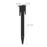 Bordura pentru gazon, 275 cm, din 3 piese, otel, negru - imagine 9