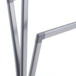 Raft metalic pentru prosoape, 3 bare, 86,5 x 50 x 20 cm, argintiu - imagine 2