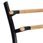 Raft metalic pentru prosoape, 2 bare, 88 x 46,5 x 20 cm, natur/negru - imagine 6