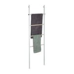 Suport prosoape tip scara, 4 trepte, 172,5 x 53 x 6 cm, alb/natur