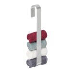 Suport prosoape metalic, pentru baie/bucatarie, 5,5 x 45 x 6 cm, gri